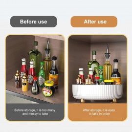 PKKP Rotating Storage Rack, Rotating Spice Shelf Organizer Turntable,