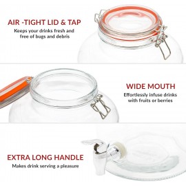 The Vintage Company B 51050 Jumbo Glass Drinks Dispenser | Air Tight L