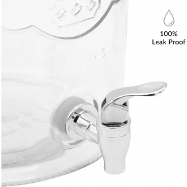 The Vintage Company B 51050 Jumbo Glass Drinks Dispenser | Air Tight L