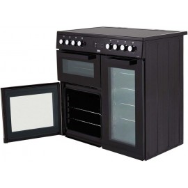 Beko KDVC90K 90cm Electric Range Cooker with Ceramic Hob - Black - A/A