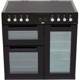 Beko KDVC90K 90cm Electric Range Cooker with Ceramic Hob - Black - A/A