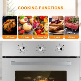 24 Inch Wall Oven, GASLAND Chef ES609MS Built-in Electric Wall Oven, 2