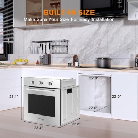 24 Inch Wall Oven, GASLAND Chef ES609MS Built-in Electric Wall Oven, 2