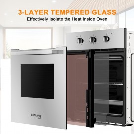 24 Inch Wall Oven, GASLAND Chef ES609MS Built-in Electric Wall Oven, 2