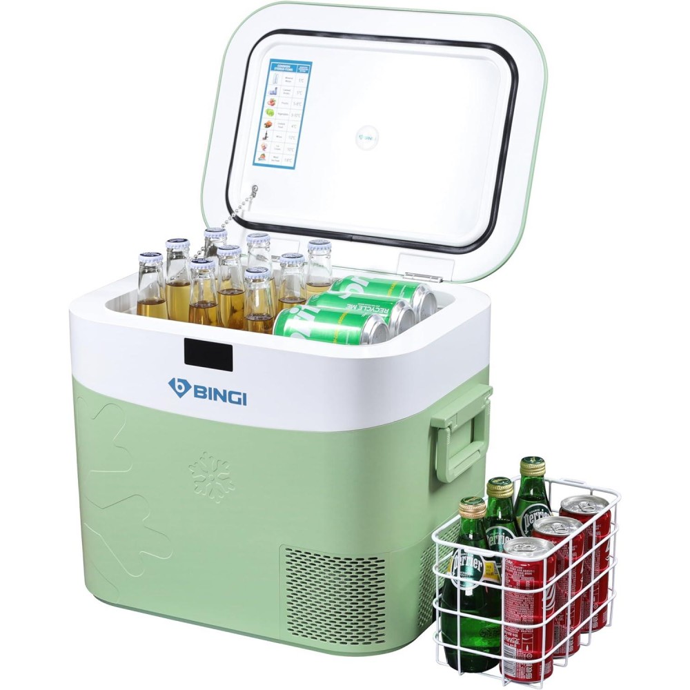 BINGI Camping Fridge 19.3Quart(22L),Car Fridge Freezer Portable Refrig