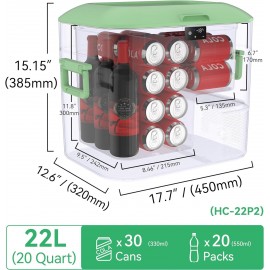 BINGI Camping Fridge 19.3Quart(22L),Car Fridge Freezer Portable Refrig