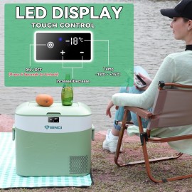 BINGI Camping Fridge 19.3Quart(22L),Car Fridge Freezer Portable Refrig