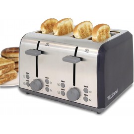 West Bend 4 Slice Toaster with Extra Wide Slots, Bagel Settings, Ultim