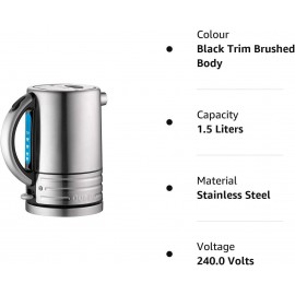 Dualit Architect Kettle | 1.5 L 2.3 KW Stainless Steel | Rapid Boil an