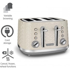 Morphy Richards Vector 4 Slice Toaster, High Gloss Geometric Design, D