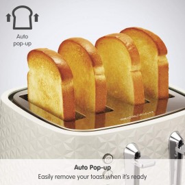 Morphy Richards Vector 4 Slice Toaster, High Gloss Geometric Design, D