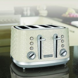 Morphy Richards Vector 4 Slice Toaster, High Gloss Geometric Design, D