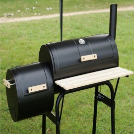 Gr8 Garden Large Portable Charcoal Barrel BBQ With Smoker Cooking Gril