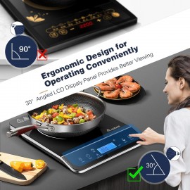 AAOBOSI Portable Induction Cooktop,1800W Induction Cooker with LCD Sen