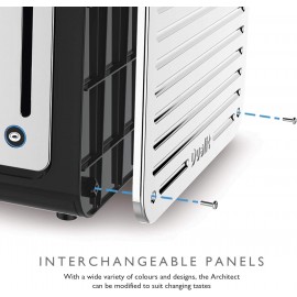 Dualit 46505 Architect 4 Slice Toaster | Brushed Stainless Steel with