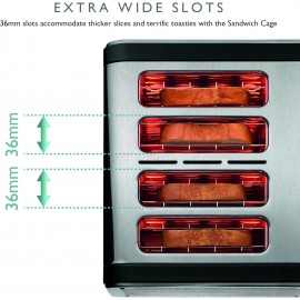 Dualit 46505 Architect 4 Slice Toaster | Brushed Stainless Steel with