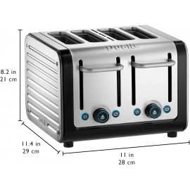 Dualit 46505 Architect 4 Slice Toaster | Brushed Stainless Steel with