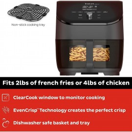 Instant Vortex Plus 6QT ClearCook Air Fryer, Clear Windows, Custom Pro