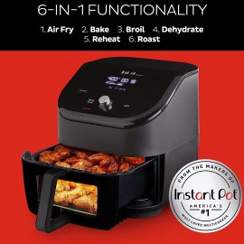 Instant Vortex Plus 6QT ClearCook Air Fryer, Clear Windows, Custom Pro
