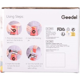 Rotary Cheese Grater, Vegetable Slicer with Three Drum Blades, Grater