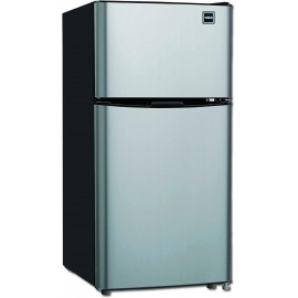 RCA RFR459 Compact Fridge with Freezer-Dual Adjustable Thermostat-Reve