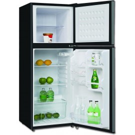 RCA RFR459 Compact Fridge with Freezer-Dual Adjustable Thermostat-Reve