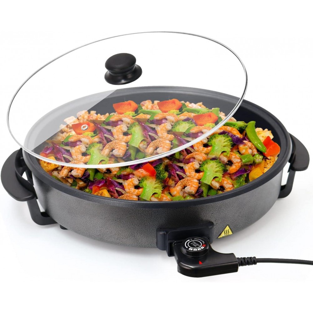 SUPERLEX Multi-Function Electric Cooker Pan Multi Frying Pan with Lid/