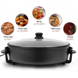 SUPERLEX Multi-Function Electric Cooker Pan Multi Frying Pan with Lid/