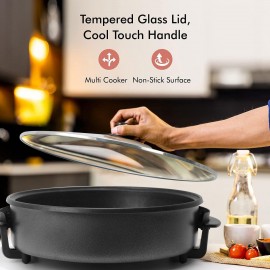 SUPERLEX Multi-Function Electric Cooker Pan Multi Frying Pan with Lid/