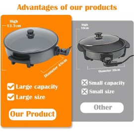 SUPERLEX Multi-Function Electric Cooker Pan Multi Frying Pan with Lid/