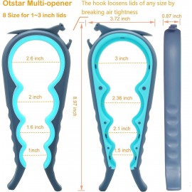 Otstar Jar Opener Bottle Opener and Ring Pull Can Opener for Weak Hand