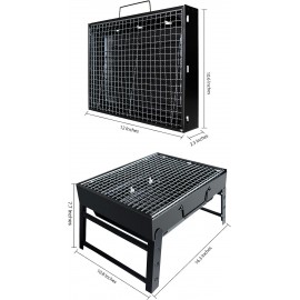 BBQ Barbecue Grill, Portable Folding Charcoal Barbecue Desk Tabletop O
