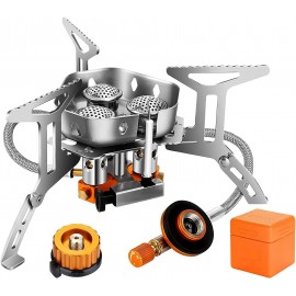 Windproof Camping Gas Stove, 5800w Portable Three-burner Gas Stove, Fo
