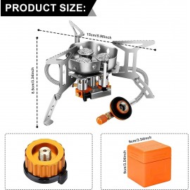 Windproof Camping Gas Stove, 5800w Portable Three-burner Gas Stove, Fo