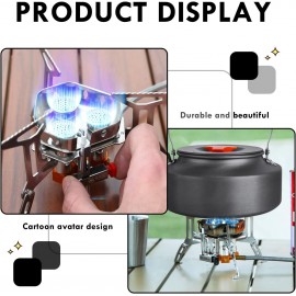 Windproof Camping Gas Stove, 5800w Portable Three-burner Gas Stove, Fo