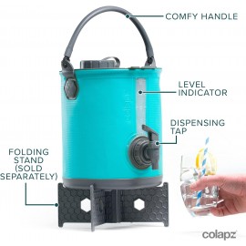 Colapz 8L Premium 2 in 1 Collapsible Water Container - BPA Free Campin