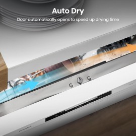 Hisense 14 Place Settings Freestanding Standard Dishwasher, White - D