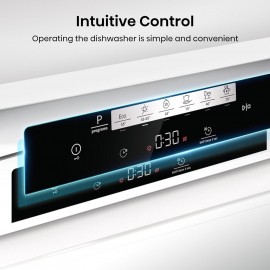 Hisense 14 Place Settings Freestanding Standard Dishwasher, White - D