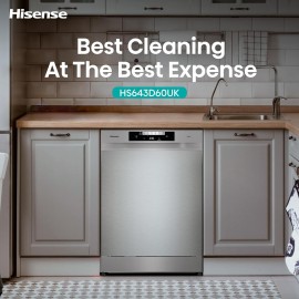 Hisense 14 Place Settings Freestanding Standard Dishwasher, White - D