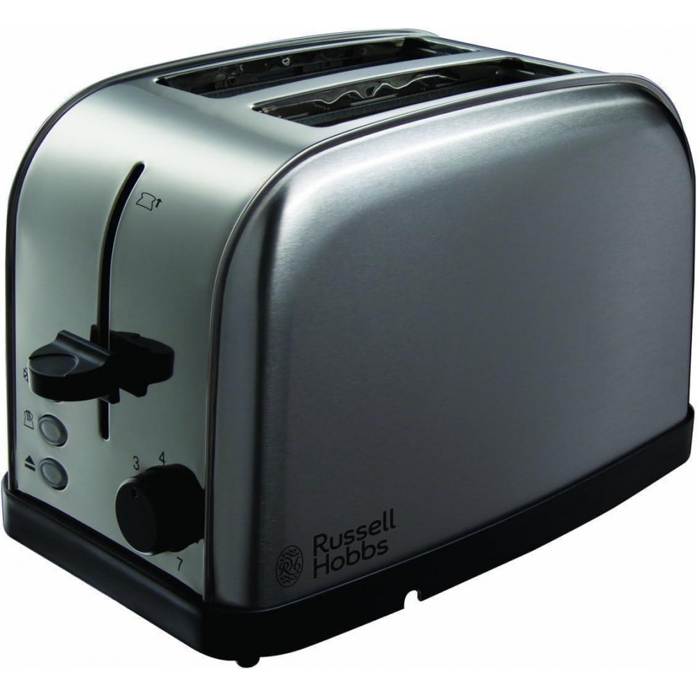 Russell Hobbs 2 Slice Toaster with brushed sides (Independent slots, H