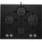 Hotpoint 60cm Gas on Glass 4 Burner Gas Hob - Black