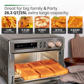 Infrared Heating Air Fryer Toaster Oven, Extra Large Countertop Convec