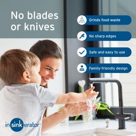 InSinkErator Evolution 200 S Food Waste Disposal Unit, Red, 33 x 23.4