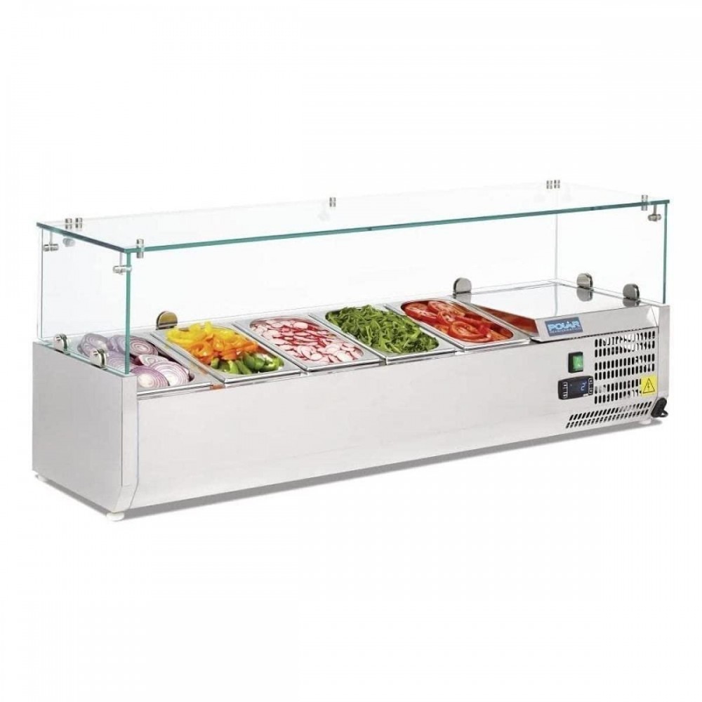 Polar Refrigeration G-Series 150W Countertop Food Prep Fridge with Bui