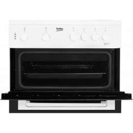 Beko KDC611W 60cm A Rated Double Oven 4 Burners Ceramic Electric Cooke