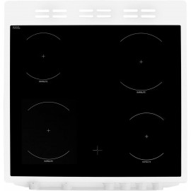 Beko KDC611W 60cm A Rated Double Oven 4 Burners Ceramic Electric Cooke