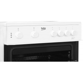 Beko KDC611W 60cm A Rated Double Oven 4 Burners Ceramic Electric Cooke