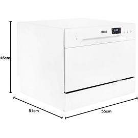 Zanussi ZDM17301WA Freestanding Counter Top Dishwasher, Compact Dishwa