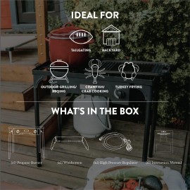 Gas One Propane Double Burner Two Burner Camp Stove Outdoor High Press