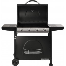 George Foreman 4 Burner Gas BBQ with Automatic Ignition & Integrated T